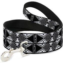 Dog Leash - Tribal1 Black/White