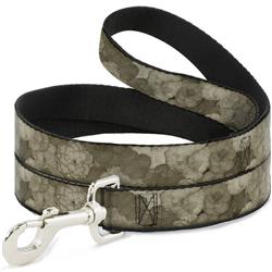 Dog Leash - Vivid Floral Collage2 Sepia