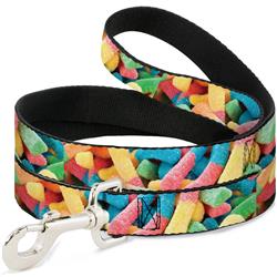 Dog Leash - Vivid Sour Worms Stacked