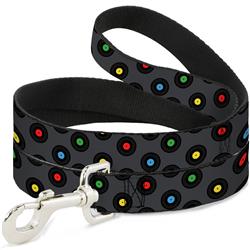 Dog Leash - Vinyl Records Gray/Black/Mutli Color