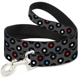Dog Leash - Vinyl Records Gray/Black/Red/Blue/White