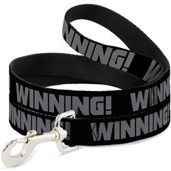 Dog Leash - WINNING! Black/Gray
