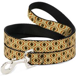 Dog Leash - Wallpaper1 Ogee Tan/Orange/Brown