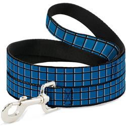 Dog Leash - Wire Grid Turquoise/Gray/White