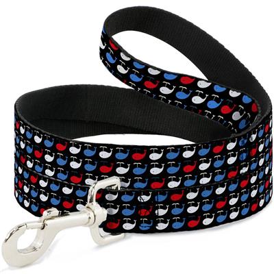 Dog Leash - Whales Navy/Red/White/Blue