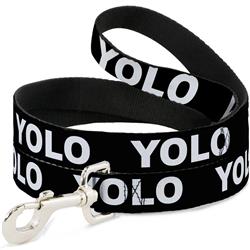 Dog Leash - YOLO Black/White