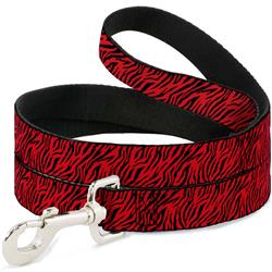 Dog Leash - Zebra 2 Red
