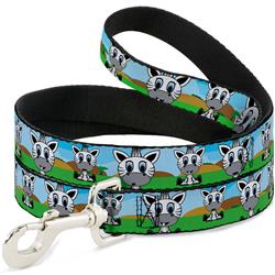 Dog Leash - Zebra Cartoon