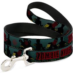 Dog Leash - ZOMBIE KILLER Zombie March Green/Red/Black