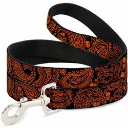 Dog Leash - Bandana/Skulls Black/Orange
