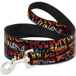 Dog Leash - Beach Tags Stacked Brick Wall/Beach Scenes