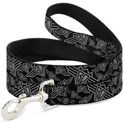 Dog Leash - Buckle-Down BD Logo Scattered Black/Gray