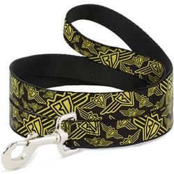Dog Leash - Buckle-Down BD Logo Scattered Black/Yellow