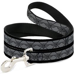 Dog Leash - Buckle-Down BD Monogram2 Gray/Black