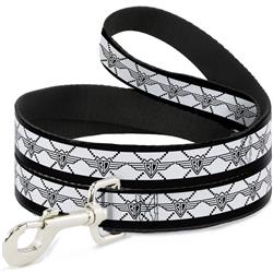 Dog Leash - Buckle-Down BD Monogram2 White/Black