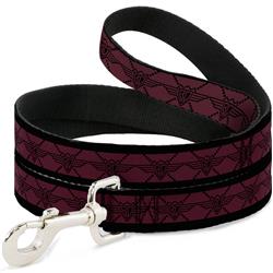 Dog Leash - Buckle-Down BD Monogram2 Red/Black