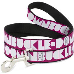 Dog Leash - BUCKLE-DOWN Shapes Hot Pink/White