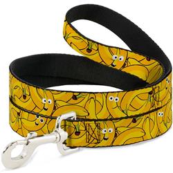 Dog Leash - Bananas Stacked Cartoon Yellows