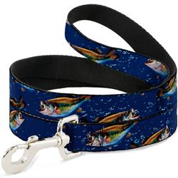 Dog Leash - Bass Fish/Water Bubbles