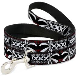 Dog Leash - Corset Lace Up w/Bow Red Plaid/Black