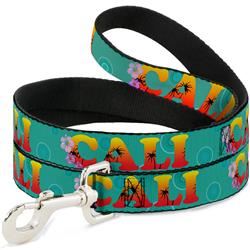 Dog Leash - CALI Tropical Aqua/Multi Color