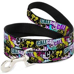 Dog Leash - Cali Bear/CALI Graffiti/Pot Leaves Black/Multi Color