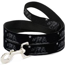 Dog Leash - Cali Bear Black/Grays
