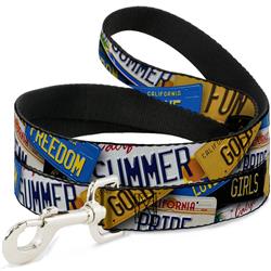 Dog Leash - Cali License Plates Stacked