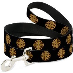 Dog Leash - Celtic Knot Black/Burgundy/Gold