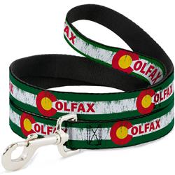Dog Leash - COLFAX Green Stripe Weathered