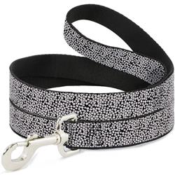 Dog Leash - Ditsy Floral Black/White/Red