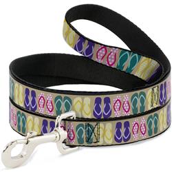 Dog Leash - Flip Flops5 CLOSE-UP Sand/Multi Color