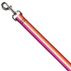 Dog Leash - Flag Lesbian Five Stripe Oranges/White/Pinks
