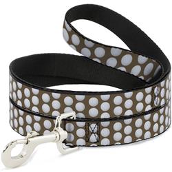 Dog Leash - Golf Balls Tan/White