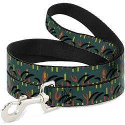 Dog Leash - MCO Orlando International Airport Carpet Teal/Orange/Yellow/Black