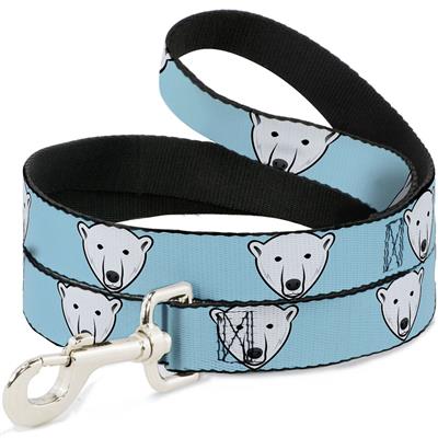 Dog Leash - Polar Bear Repeat Baby Blue