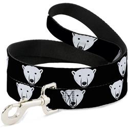 Dog Leash - Polar Bear Repeat Black