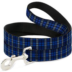 Dog Leash - Plaid Navy