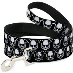 Dog Leash - Panda Skulls