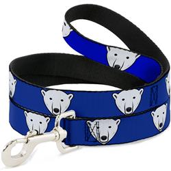 Dog Leash - Polar Bear w/Mustache Royal