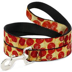 Dog Leash - Pepperoni Pizza Vivid