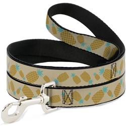 Dog Leash - Pineapples Rotating Tan