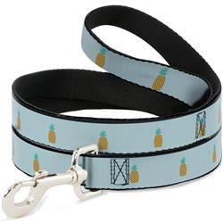 Dog Leash - Pineapple Repeat Aqua Blue