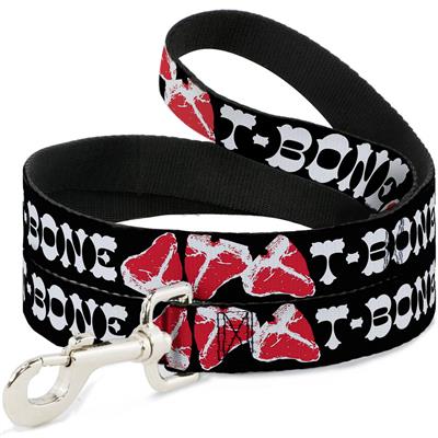 Dog Leash - Steaks w/T-BONE Text