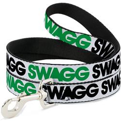 Dog Leash - SWAGG White/Black/Green