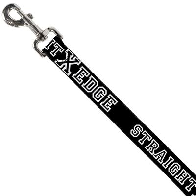 Dog Leash - STRAIGHT EDGE Black/White