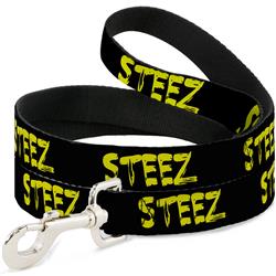 Dog Leash - STEEZ Brushed Black/Yellow