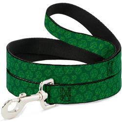 Dog Leash - St. Pat's Clovers Scattered Greens