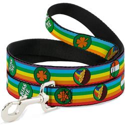 Dog Leash - St. Pat's Rainbow/Coins