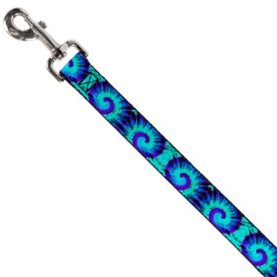 Dog Leash - Tie Dye Swirl Purples/Blues